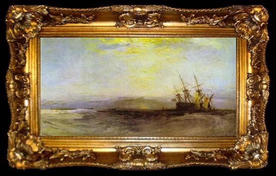 framed  J.M.W. Turner A Ship Aground., ta009-2